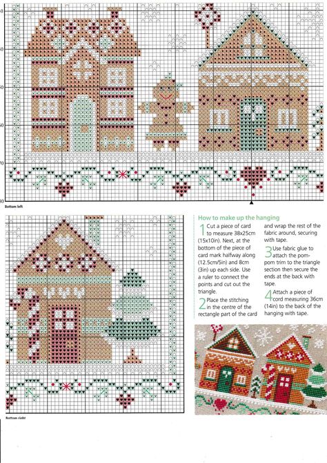 Cross Stitch Houses, Holiday Cross Stitch Patterns, Cross Stitch House, Cross Stitch Freebies, Holiday Cross Stitch, Xmas Cross Stitch, Cross Stitch Thread, Winter Cross Stitch, Cross Stitch Christmas Ornaments