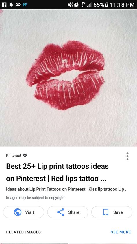 Lip Stain Tattoo, Red Lipstick Tattoo, Lip Tattoo On Buttcheek, Kiss Lip Tattoos, Red Lips Tattoo, Lip Print Tattoos, Lip Outline, Kiss Tattoos, Lipstick Tattoos