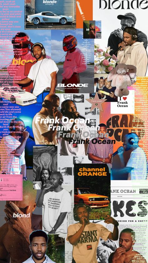 Frank ocean collage Frank Ocean Collage, Ocean Collage, Frank Ocean Wallpaper, Ocean Drawing, Pretty Wallpaper Ipad, Wallpaper Notebook, Ocean Photos, Collage Board, Graffiti Style Art