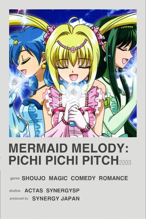 Mermaid Pichi Pichi Pitch, Pichi Pichi Pitch Aesthetic, Mermaid Melody Wallpaper, Pitchi Pitchi Pitch, Mermaid Melody Pichi Pichi Pitch Pure, Anime Movie Poster, Mermaid Anime, Mermaid Melody Pichi Pichi Pitch, Anime Mermaid