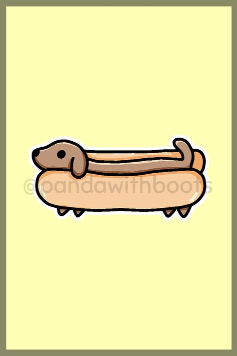 Hot Dog Drawing, Hot Dog Bun, National Dog Day, National Pet Day, Dog Day, Pet Day, Rescue Dog, August 26, April 11