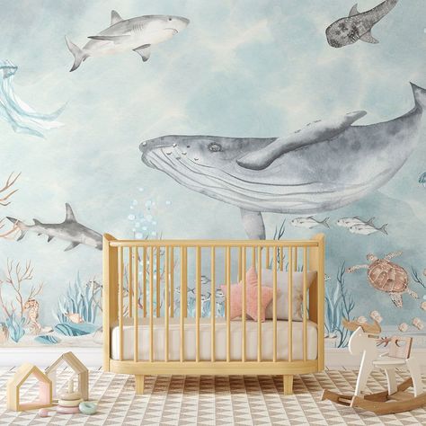 Looking for a way to update your kitchen without breaking the bank? Peel and Stick Wallpaper is the perfect solution! We have a wide selection of designs that are sure to match your style. Fish Wall Mural, Ocean Mural, Lime Paint, Undersea World, Underwater Scene, Ocean Fish, Watercolor Fish, Bright Paintings, Removable Wall Murals