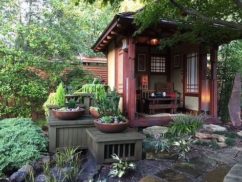 Tea House | Ken | Flickr Japanese Gazebo, Japanese Sauna, Patio Retreat, Tea House Design, Eco House Design, Tea Houses, Japanese Garden Landscape, Asian House, Zen House