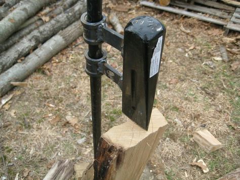 Kindling Splitter, Cool Welding Projects, Wood Splitter, Log Splitter, Diy Welding, Metal Welding, Shower Tile Designs, Diy Holz, Cool Woodworking Projects