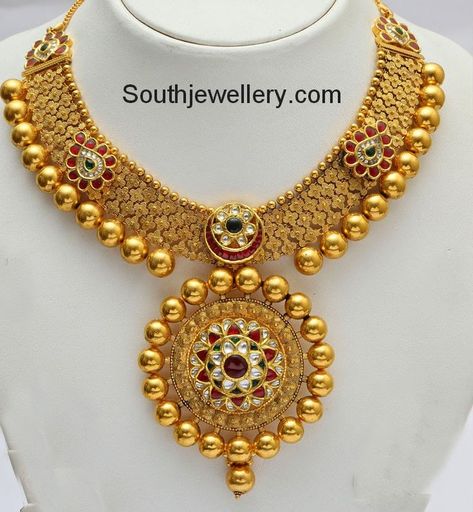 Stunning Bridal Gold Necklace Gold Wedding Jewelry Necklace, Gold Necklace Bridal, Latest Jewellery Designs, Bridal Diamond Necklace, Gold Jewels Design, Gold Bridal Necklace, Indian Bridal Jewelry Sets, Bridal Jewellery Design, Jewelry Set Design