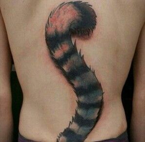 Alice in wonderland cat tail tattoo | Tattoos ♡ | Pinterest | Cat ... Tail Tattoo, Raccoon Tattoo, Clever Tattoos, Weird Tattoos, 3d Tattoos, Bad Tattoos, Funny Tattoos, Cat Tail, Tattoo Life