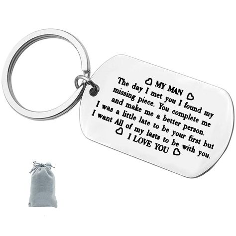 Meaningful Gifts For Boyfriend, Men Romantic, Romantic Gifts For Men, Man Keychain, Birthday Gift For Boyfriend, To My Man, Wedding Renewal, Romantic Gifts For Him, Honey Bun