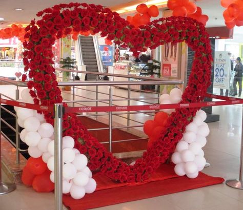 Valentine's Day Decor Cosmos Mall, Siliguri Valentine Selfie, Valentine Display, Valentine Backdrop, 25th Anniversary Party, Red Carpet Party, Mall Decor, Wedding Stage Design, Birthday Cakes For Men, Valentine's Day Decor