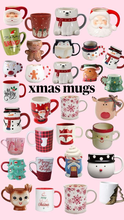 #xmas #mugs #xmasmugs #santa #aestheticwinter Xmas Mugs, Interrior Design, Cosy Christmas, Aesthetic Christmas, Christmas Feeling, Christmas Drawing, Christmas Aesthetic, Holly Jolly, Christmas Wishlist