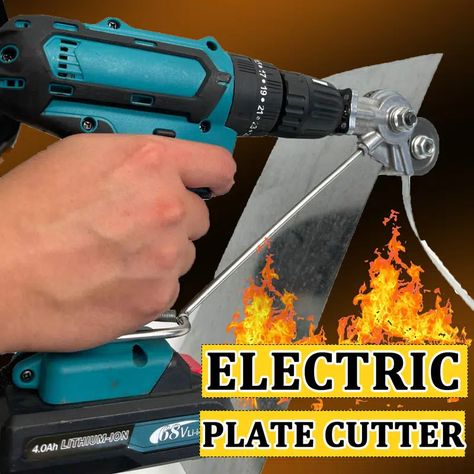 Electric Scissors, Iron Sheet, Metal Plates, Garage Tools, Metal Sheet, Steel Furniture, Used Tools, Daily Tasks, Electric Drill