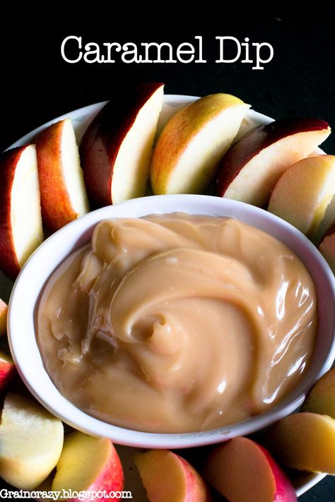 Grain Crazy: Clean Eating Caramel Dip (Low Sugar and Dairy Free) Only 4 ingredients. So fast and easy and good. Caramel Dip, Clean Eating Desserts, Desserts Vegan, Allergy Free Recipes, Caramel Recipes, Yummy Dips, Low Sugar, Free Desserts, Healthy Treats