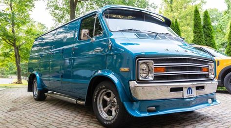 Even at nearly 50 years old, a youthful Dodge van is still cruising the streets in party-mode. The Pick of the Day is a 1974 Dodge B100 Tradesman van listed for sale on ClassicCars.com by a private seller in Greensburg, Pennsylvania. Dodge Van For Sale, Greensburg Pennsylvania, Dodge Tradesman, Dodge Van, Old A, Disco Era, Party Mode, Van For Sale, Chrome Wheels