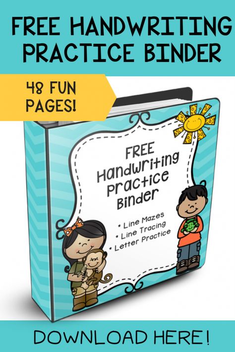 Free handwriting Practice Binder: 48 pages for your children to practice their handwriting skills. Click here to download a copy! Free Handwriting Worksheets, Free Classroom Printables, Printable Handwriting Worksheets, Teaching Handwriting, Handwriting Sheets, Handwriting Activities, Kids Handwriting, Spelling And Handwriting, Handwriting Analysis