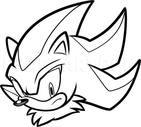 How To Draw Shadow Easy, Step by Step, Drawing Guide, by Dawn | dragoart.com Shadow Art Drawing, Draw Shadow, How To Draw Shadow, Maria Robotnik, Sonic Face, Hedgehog Drawing, Easy Step By Step Drawing, Easy Disney Drawings, Shadow Sonic