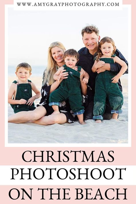 Christmas Pajamas On The Beach, Tropical Holiday Photo Ideas, Christmas Beach Mini Sessions, Family Christmas Pictures Outfits Beach, Beach Family Christmas Photos, Beach Christmas Family Photos, Christmas On The Beach Photography, Family Christmas Beach Pictures, Christmas Photos On The Beach