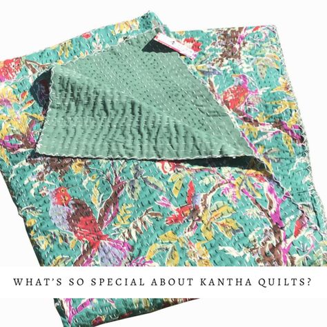 Kantha Jacket Pattern Free, Diy Kantha Quilt, Siddi Quilts, Kantha Embroidery Designs, Kawandi Quilting, Kantha Work Dupatta, Novelty Quilts, Bohemian Rooms, Kantha Patchwork Quilt