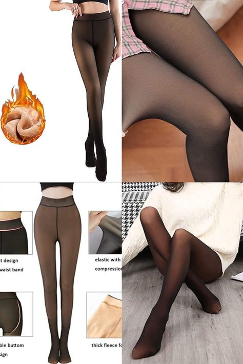 "no fleece" option also available Fleece Lined Tights, Lined Tights, Winter Skirts, Grey Pleated Skirt, Thermal Tights, Fleece Tights, Winter Shorts, Kawaii Shoes, Fleece Leggings