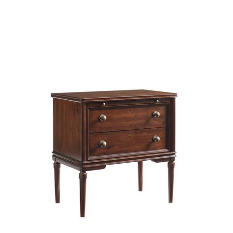 Canora Grey Hyde 2 - Drawer Nightstand in Vintage Cherry & Reviews | Wayfair Loose Furniture, Upholstered Bedroom, Cal King Bedding, Stanley Furniture, Nightstand Decor, Vintage Nightstand, Vintage Cherry, Furniture Vintage, Bedroom Panel