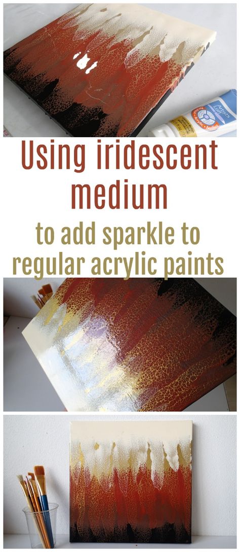 Using iridescent medium in acrylic paints. Artists Loft iridescent medium used in an acrylic pour and swipe painting Painting Acrylic Ideas, Swipe Painting, Art Painting Techniques, Artists Loft, Iridescent Paint, Acrylic Ideas, Abstract Art Painting Techniques, Acrylic Pouring Art, Fluid Acrylic Painting