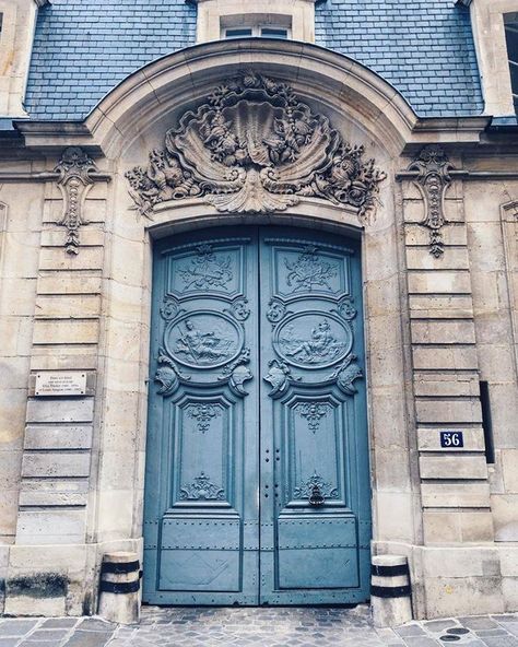 Parisian Doors, Blue Doors, Paris Photo, Blue Door, Old Doors, Paris Street, Beautiful Doors, Insta Photo, France Travel