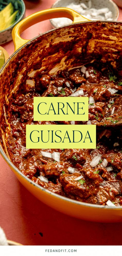 Carne Guisada Recipe - Fed & Fit Best Carne Guisada Recipe, Easy Carne Guisada Recipe, Carne Guisada Recipe Mexican, Guisada Recipe, Mexican Stew, Vegan Nachos Cheese, Fed And Fit, Carne Guisada, Stew Meat Recipes