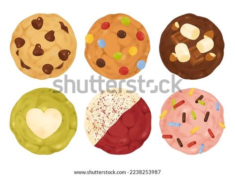 Cute Cookie Drawing, How To Make Crumble, Cookie Character, Cookies Illustration, Cookie Illustration, Sprinkles Cookies, Chocolate Illustration, Cookie Drawing, Diy Spa Treatments