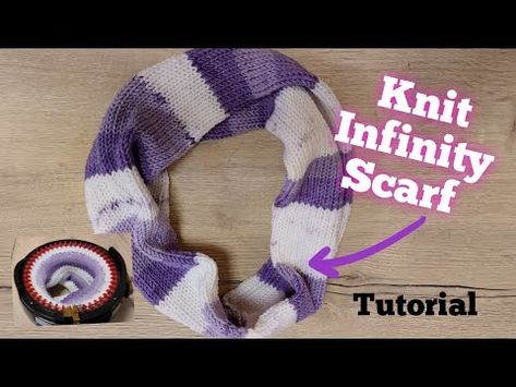 Easy Knit Infinity Scarf/Cowl - Addi/Sentro Knitting Machine {Tutorial} - YouTube Knitting Machine Cowl Pattern, Knitting Machine Scarf Patterns Free, Knitting Machine Infinity Scarf, Sentro 48 Pin Knitting Machine Patterns Free, Knitting Machine Scarf, Knitting A Scarf, Addi Machine, Circular Knitting Patterns, Knitting Machine Tutorial