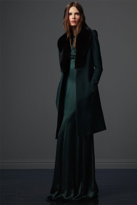 derek lam pre-fall 12 Emerald Green Outfit, Eclectic Boutique, Proper Attire, Green Outfit, Derek Lam, Wedding Outfits, Winter Coats, Casual Work, Office Fashion