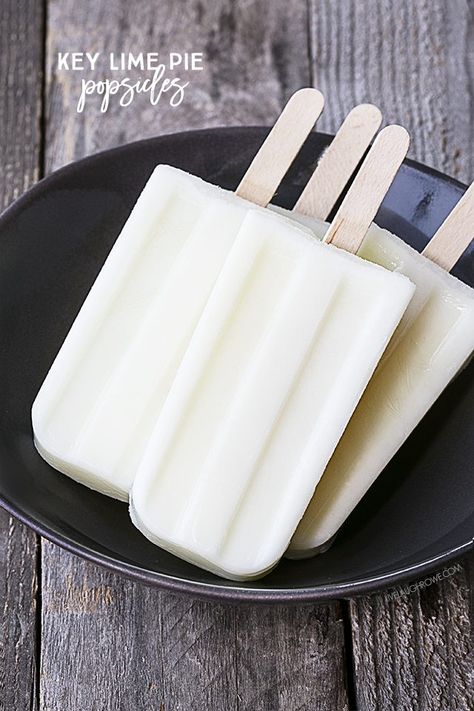 Zoku Recipes, Frozen Key Lime Pie, Lime Popsicles, Key Lime Desserts, Key Lime Pie Easy, Frozen Treats Recipes, Lime Desserts, Ice Cream Pops, Vegan Pie