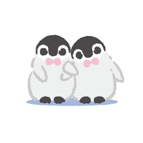 Cute Penguin Cartoon, Penguin Illustration, Penguin Cartoon, Penguin Drawing, Emoji Drawings, Kawaii Penguin, Cute Texts For Him, Pola Sulam, Apple Watch Wallpaper