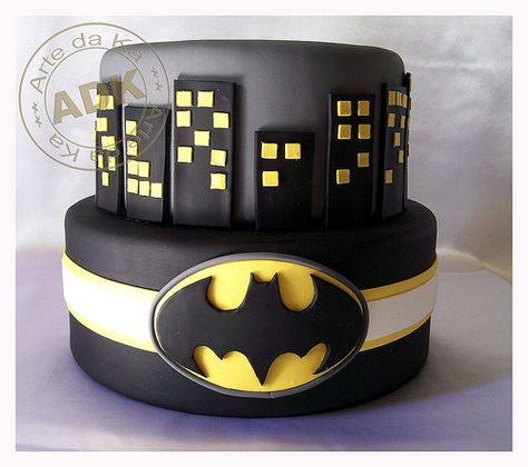 Batman Cake, Batman Birthday Party, Batman Party, Superhero Cake, Batman Birthday, Tiered Cake, Novelty Cakes, Cakes For Boys, Birthday Cake Kids