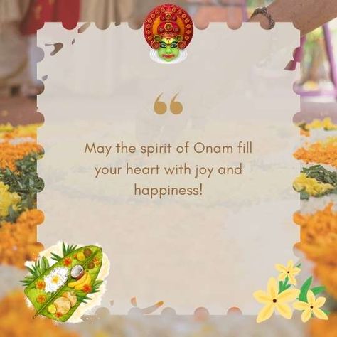 50+ Happy Onam Quotes, Wishes And Messages Onam Wishes Quotes, Onam Quotes, Happy Onam Wishes, Onam Wishes, Onam Celebration, Onam Festival, Happy Onam, You Are Blessed, Wish Quotes