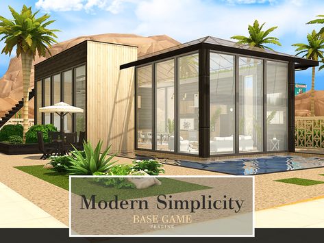 The Sims Resource - Modern Simplicity Modern Jungle House, The Sims 4 Modern House, Sims 4 Modern House, Jungle House, Sims 4 Download, The Sims 4 Download, Sims Community, Electronic Art, The Sims4