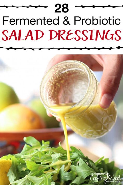 Main Dish Salad Recipes, Fermented Vegetables Recipes, Garlic Salad Dressing, Ginger Salad Dressings, Fermented Sauerkraut, Fermented Veggies, Creamy Salad Dressing, Fermentation Recipes, Fermented Vegetables