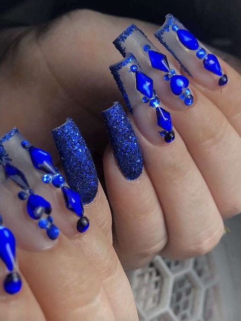 Blue Nails, Nails, Blue