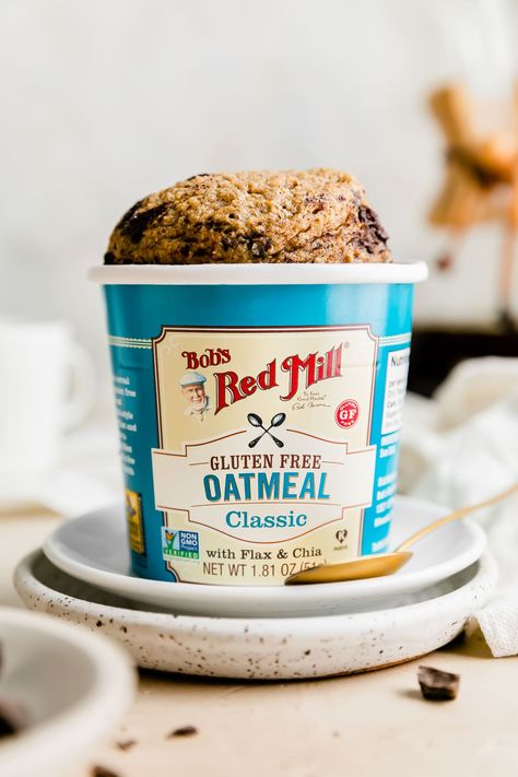 Banana Oatmeal Mug Cake, Baked Oats In Microwave, Oats In Microwave, Oatmeal Mug Cake, Blended Baked Oats, Cake Microwave, Blended Oats, Banana Mug Cake, Portable Breakfast