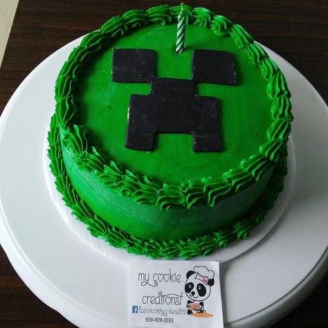 Simple Minecraft Cake, Minecraft 8, Minecraft Birthday Cake, Lincoln Birthday, Minecraft Birthday Party, Minecraft Cake, Minecraft Birthday, Cookie Cake, 8th Birthday