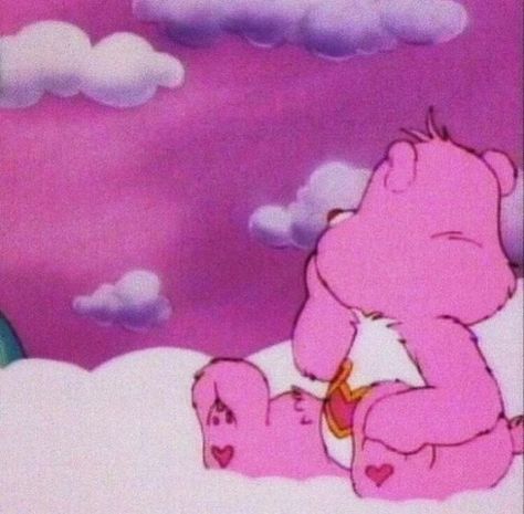 Love A Lot Bear Aesthetic, Care Bears Aesthetic, Bears Aesthetic, Love A Lot Bear, Valentine Cartoon, Bear Icon, Bear Aesthetic, Care Bears Vintage, Purple Valentine