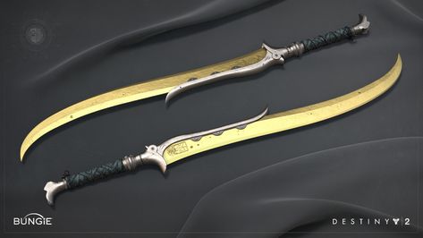 Destiny 2 Swords, Dual Swords, Fantasy Blade, Won Young, Tactical Swords, Types Of Swords, Pretty Knives, Destiny 2, Cool Swords