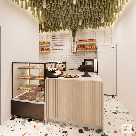 Проект кофейни “Nature cafe&bakery” :: Behance Mini Bakery Shop, Mini Cafe Design, Cafe Wall Design, Mini Coffee Shop, Nature Cafe, Boring Cat, Bakery Stand, Tiny Bakery, Mini Cafeteria