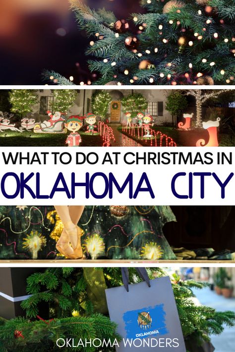 17 Magical Things to Do in Oklahoma City at Christmas in 2020 - Oklahoma Wonders Oklahoma In December, Christmas In Oklahoma, Bricktown Oklahoma City, Oklahoma City Things To Do, Things To Do In Oklahoma, City In Winter, Oklahoma Travel, Winter Tips, Texas Christmas