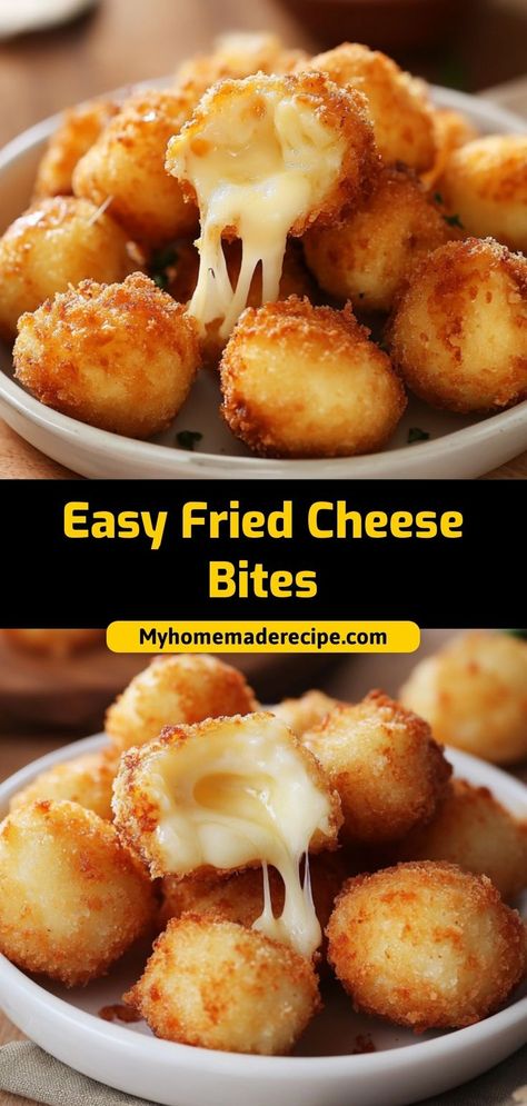 These Easy Fried Cheese Bites are crispy on the outside, gooey on the inside, and perfect for dipping. Made with mozzarella or your favorite cheese, they’re a party favorite! Ingredients: 1 cup cubed cheese 1 cup breadcrumbs 1 egg, beaten Oil for frying A bite-sized snack that’s cheesy and addictive Fried Cheese Cubes, Fried Cheese Bites, Cheesy Appetizer, Fried Cheese, Chef Gordon Ramsay, Deep Fried Food, Cheese Cubes, Cheese Bites, Cheese Fries