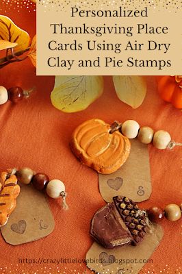 Crafting Personalized Thanksgiving Place Cards with Air Dry Clay and Pie Stamps Air Dry Clay Thanksgiving, Homemade Place Cards, Thanksgiving 2023, Personalized Place Cards, Thanksgiving Place Cards, Thanksgiving Craft, Thanksgiving Diy, Clay Crafts Air Dry, Fall Crafts Diy