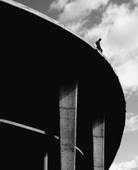 Brutal in Beirut, Serge Najjar Photography Serge Najjar, Lonely Man, Round Building, Photo B, Photography Lessons, Black N White Images, Light Architecture, Personal Project, Black White Photos