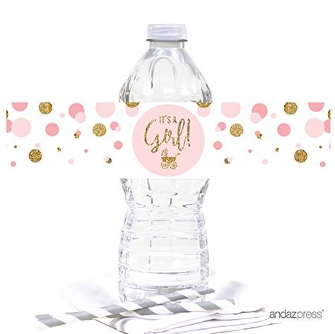 Andaz Press Blush Pink Gold Glitter Girl Baby Shower Part... https://smile.amazon.com/dp/B01IPVCJYK/ref=cm_sw_r_pi_dp_U_x_nRECBb30RPN0F Custom Water Bottle Labels, Glitter Water Bottles, Baby Shower Party Themes, Water Bottle Labels Baby Shower, Glitter Water, Baby Boy Shower Party, Baby Shower Water Bottles, Glitter Baby Shower, Diy Water Bottle