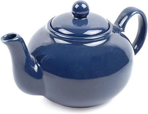 Amazon.com | RSVP International Stoneware Teapot Collection, Microwave and Dishwasher Safe, 16 oz, Blue: Teapots Teapot Collection, Stoneware Teapot, Blue Teapot, Porcelain Teapot, Tea Strainer, Ceramic Teapots, Tea Infuser, Porcelain Ceramics, Cooking Tools