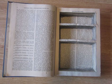 How to make a hollow book hiding place for valuables or anything little and fun that you want to keep hidden! Super easy, and incredibly cheap- all it takes is a little time and elbow grease. Diy Hiding Places, Secret Hiding Spots, Secret Hiding Places, Hidden Book, Old Book Crafts, Hollow Book, Hidden Spaces, Book Safe, Secret Storage