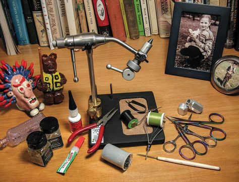 Common-sense advice on setting up your first fly-tying bench. [by Bill “Bugs” Logan] FOR BEGINNERS, SETTING UP TO TIE FLIES can at first appear every bit as complicated as gearing up to fish. If you’ve been thinking of giving fly tying a try, I’m sure you’ve already been confronted with a bewildering array of tools. Most of them are ingenious and damned cool looking, too. Of course, that doesn’t help clear up the confusion. Well, guess what? Tools are just tools, and too often, cleverness ove... Fly Fishing For Beginners, Tying Flies, Fly Tying Tools, Fly Casting, Fishing For Beginners, Live Bait, Fly Fishing Tips, Smallmouth Bass, Fly Fisherman