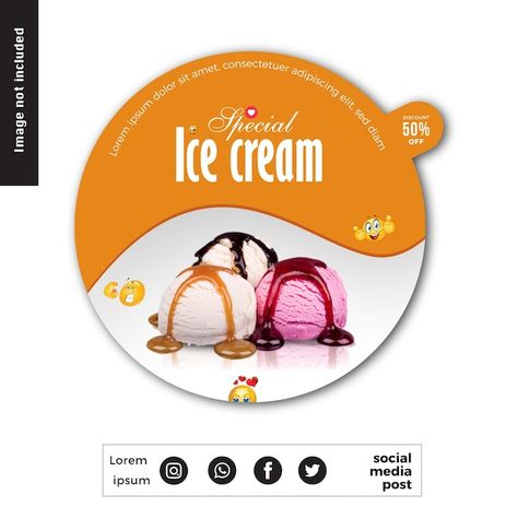 New realistic ice cream label collection | Premium Vector #Freepik #vector #background Ice Cream Label Design, Ice Cream Label, Ice Cream Social, Ice Cream Cup, Poster Mockup, Wall Background, Homemade Ice Cream, Certificate Templates, 8th Of March