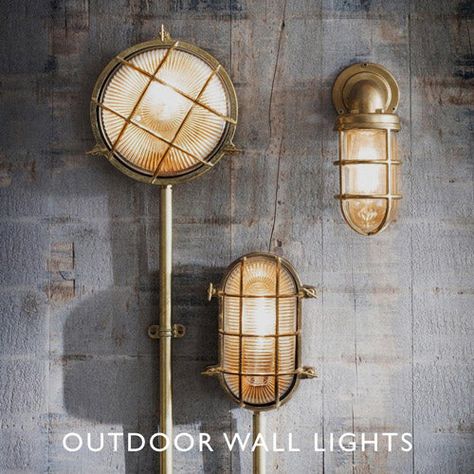 Gallery Shelf, Bulkhead Wall Light, Styling Bookshelves, Gallery Shelves, Coastal Exterior, Basement Office, Bulkhead Light, Brass Patina, Brass Wall Light